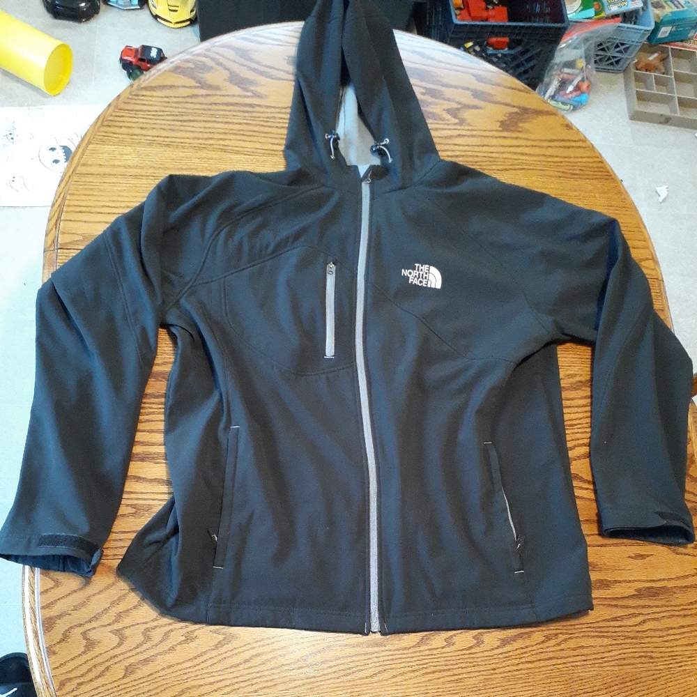 The North Face mens hoodie Full zip sweater Gray Size XL